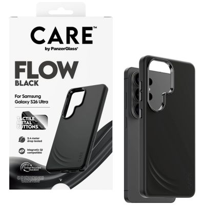 5. CARE by PanzerGlass Flow Black Qi Hülle für Samsung Galaxy S26 Ultra - Schwarz