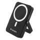Verbatim Charge 'n' Go Magnetischer kabelloser Lithium-Polymer-Akku (LiPo) 10000 mAh, kabellos aufladbar, Schwarz