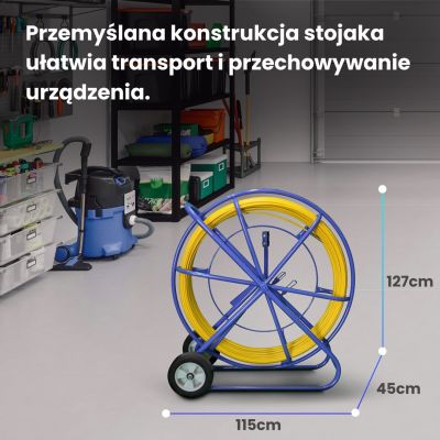 9. Extralink Pilot-Kabelzieher Pilot 9 mm 300 m GFK Glasfaser, Durchmesser 9 mm, Länge 300 m, Gelb