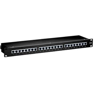2. Patchpanel Equip CAT6 24 Ports schwarz 19" (1HE)