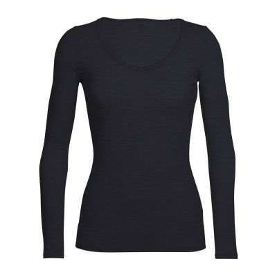 Icebreaker 103194001 XS Shirt/Top T-Shirt Rundhalsausschnitt Langarm Lycra, Merinowolle, Nylon