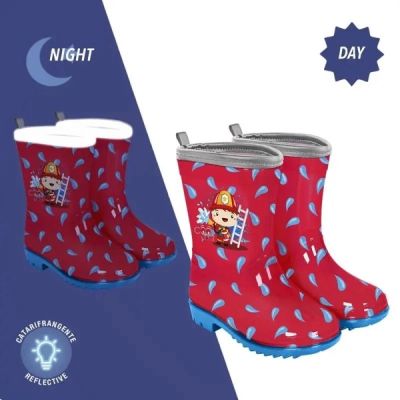 8. Perletti Kinder-Regenstiefel „Kleiner Feuerwehrmann“ für Jungen
