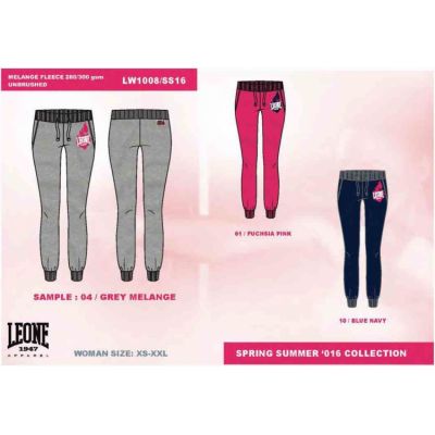 4. LEONE LW1008/S16 Damen Lange Hose Marineblau "S"