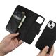 12. iCarer Oil Wax Wallet Case 2in1 Cover iPhone 14 Plus Anti-RFID Leder Flip Case Schwarz (WMI14220723-BK)