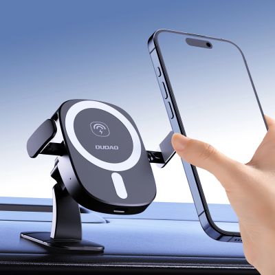 8. Dudao FW11 Autotelefonhalter mit 15-W-Induktionsladegerät für Lüftungsschlitze / Cockpit – Schwarz