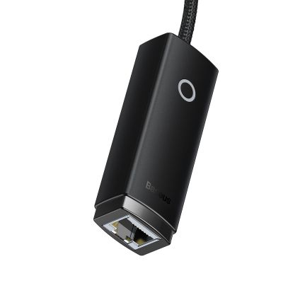 4. Baseus Lite Series externe Netzwerkkarte USB Typ C - RJ-45 1Gbps (1000Mbps) schwarz (WKQX000301)