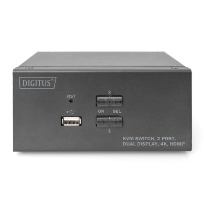 3. KVM-Switch, 2 Ports, Dual-Display, 4K, HDMI