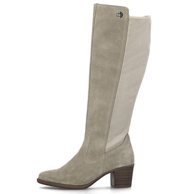 3. Damen-Lederstiefel mit hohem Absatz, gefüttert, beige, Rieker Y2050-60