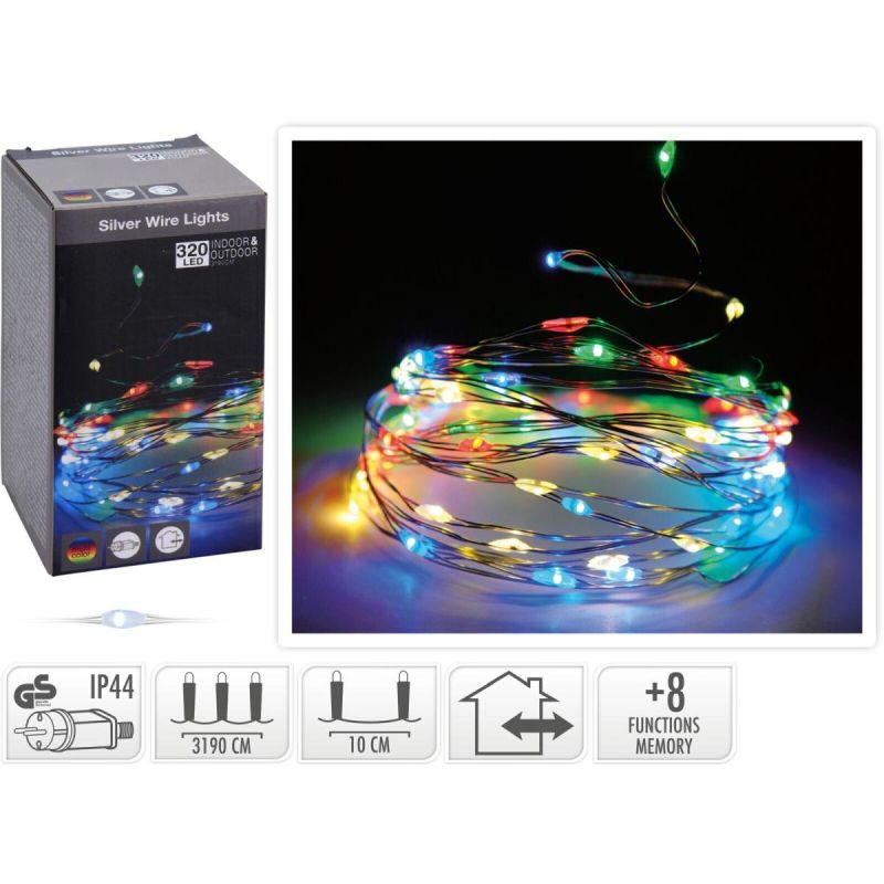 15. KABELLAMPEN-GARNELE 320 LED MEHRFARBEN