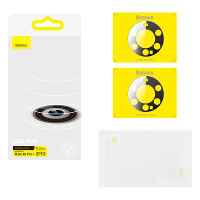 7. Baseus Huawei Mate 40 Pro+ Kamerafolie 0,3 mm (2 Stück) transparent + Reinigungsset (SGQK000602)