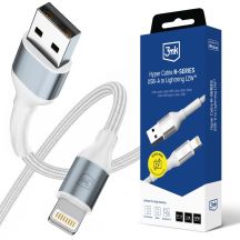 3mk Hyper Cable N-SERIES USB-A / Lightning 1m QC 3.0 5V/2.4A 12W - weiß