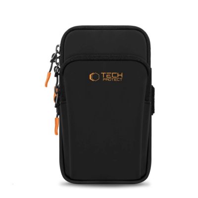2. Tech-Protect M7 Universal Sportarmbandhülle - Schwarz und Orange