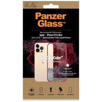 15. PanzerGlass ClearCase antibakterielle, in Militärqualität zertifizierte Hülle für iPhone 13 Pro Max – transparentes Rosa