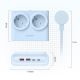 4. Orico PDC25 25W 6-in-1 Steckdosenleiste (2x Netzanschluss + 2x USB-A + 2x USB-C) – Blau