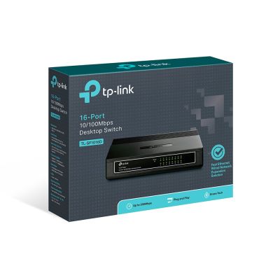 5. TP-Link TL-SF1016D Fast-Ethernet-Netzwerk-Switch (10/100) Schwarz