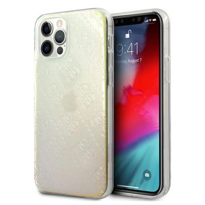 Guess GUHCP12M3D4GIRBL iPhone 12/12 Pro 6,1" schillernde/schillernde Hardcase 4G 3D-Musterkollektion