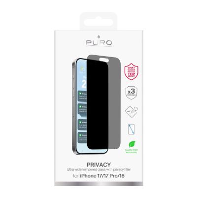 2. Puro Privacy Panzerglas für iPhone 17 / iPhone 17 Pro / iPhone 16
