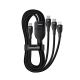4. Baseus Flash Series 3 100W USB-C 3in1 Kabel - USB-C+USB-C+ Lightning 1,5m + 3 x 0,25m - schwarz
