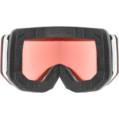 Uvex 5506651030 Wintersportbrille, verspiegelt, Unisex, weiß, zylindrische (flache) Linse