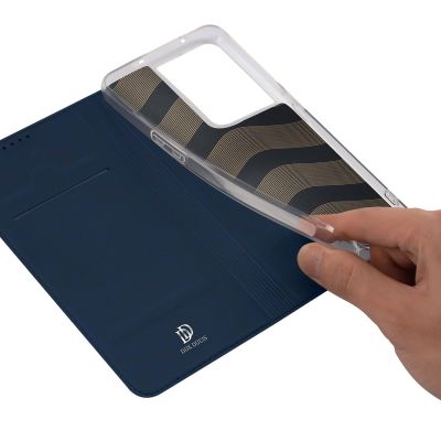 8. Dux Ducis Skin Pro Hülle für Oppo Reno 8 Pro Flip Cover Card Wallet Stand blau