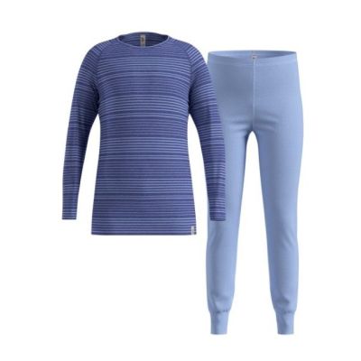 Thermounterwäsche - Odlo Set lang ACTIVE WARM SET Größe 104cm Blau