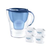 Brita Marella Filterkanne + 4 MaxtraProPP-Kartuschen (2,4 l; blau)