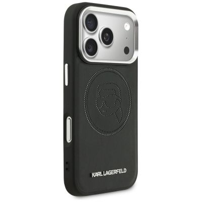 4. Karl Lagerfeld K Head Point Logo MagSafe Hülle für iPhone 17 Pro Max - Schwarz