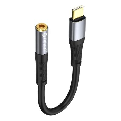 Orico AXC-02 USB-C-auf-3,5-mm-Klinken-Audiokabel, 20 cm – Schwarz