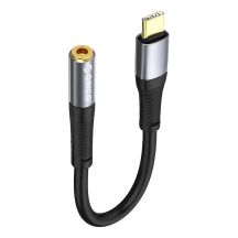 Orico AXC-02 USB-C-auf-3,5-mm-Klinken-Audiokabel, 20 cm – Schwarz