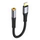 Orico AXC-02 USB-C-auf-3,5-mm-Klinken-Audiokabel, 20 cm – Schwarz