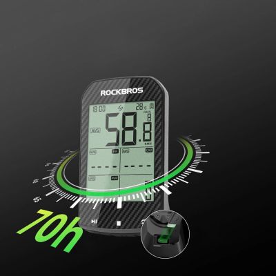 3. Rockbros M1Pro Bluetooth GPS Fahrradcomputer IPX6 - Schwarz