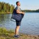 4. FALTBARER TOURISTEN- UND STRANDSTUHL MIT ARMLEHNEN 52X54X26/66CM BLAU