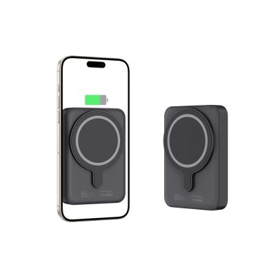 4. Tech-Protect LifeMag PB11 Powerbank mit MagSafe 10000 mAh 15 W USB-C-Anschluss – Schwarz + USB-C-Kabel