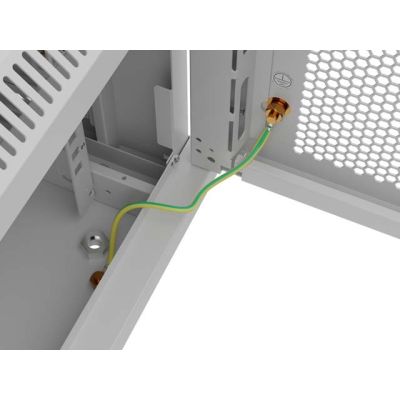 14. LANBERG Wandregalschrank 19" 4HE 600x600 GRAU PERFORIERT TÜR (BAUFLAUF)