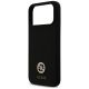 6. Guess Silikon-Logo Strass 4G MagSafe Hülle für iPhone 17 Pro Max - Schwarz