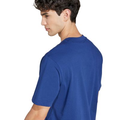 12. Herren adidas Essentials Small Logo Single Jersey T-Shirt blau JF1093