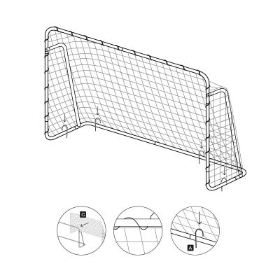 16. Meteor Fußballtor 215x150x90 cm 16924