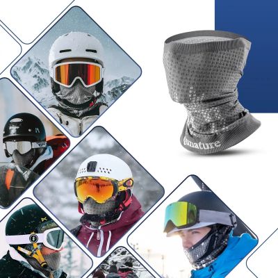 7. Qunature 11230014001 Skischal, Sport-Bandana, Einheitsgröße - Grau