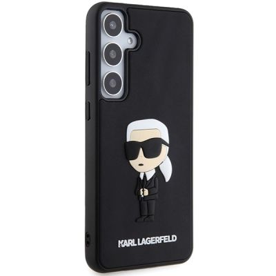 4. Karl Lagerfeld 3D Rubber Ikonik Hülle für Samsung Galaxy S24 – schwarz