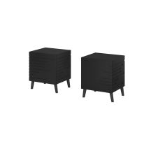 NOVA Nachttisch 44x40x52 schwarz matt