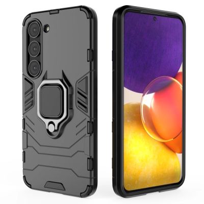 8. Ring Armor Hülle für Samsung Galaxy S23 gepanzerte Hülle magnetischer Haltering schwarz