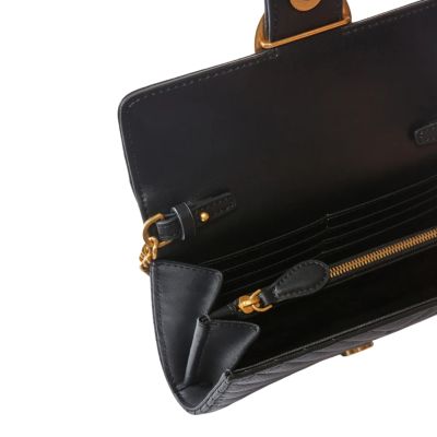 4. Pinko Love Bag One Geldbörse Chevron Schwarz - 100062A0GK-Z99Q