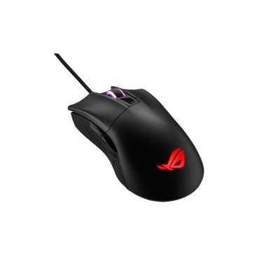 3. ASUS ROG Gladius II Core Gaming-Maus, rechte Seite, USB Typ-A, optischer Sensor, 6200 DPI