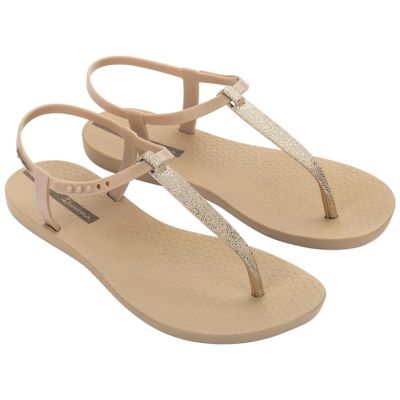 2. Ipanema Sandal Class Damen Flip-Flop Sandalen, Hellbeige mit Gold