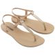 2. Ipanema Sandal Class Damen Flip-Flop Sandalen, Hellbeige mit Gold