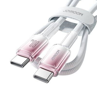 5. Joyroom S-A42 Crystal-Clear Series 60W USB-C – USB-C-Kabel 1,2 m – Weiß