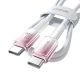 5. Joyroom S-A42 Crystal-Clear Series 60W USB-C – USB-C-Kabel 1,2 m – Weiß