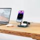 6. Tech-Protect QI15W-A27 3in1 induktives Ladegerät mit Ständer mit MagSafe für Smartphone / Apple Watch / AirPods – Schwarz