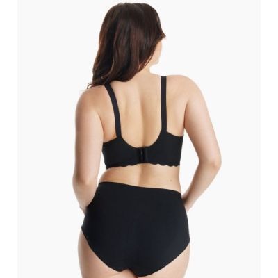 3. MOMCOZY YN46 Nahtloser Still-BH mit Blumenmuster, Schwarz, Größe S