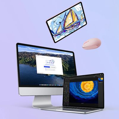 14. Kabellose Maus Baseus F01B 2,4 GHz + Bluetooth 3.0 + 5.0 – rosa
